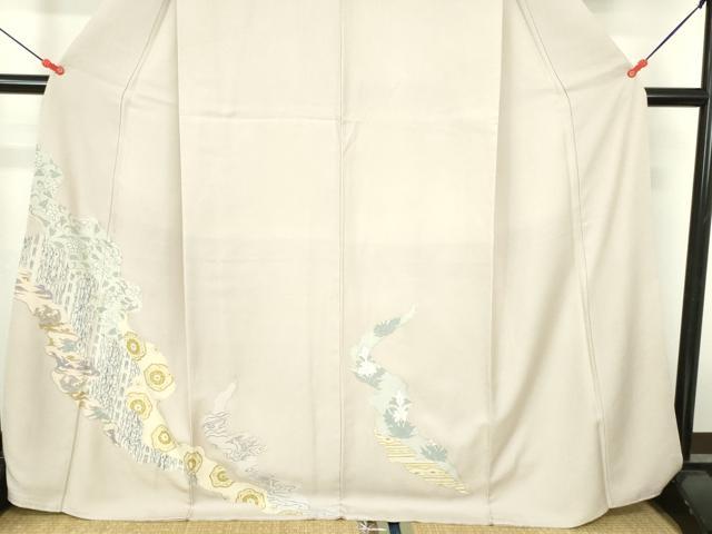 平和屋着物●訪問着　龍　道長花文　金銀彩　正絹　逸品　DABH0759op