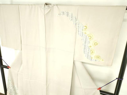 平和屋着物●訪問着　龍　道長花文　金銀彩　正絹　逸品　DABH0759op