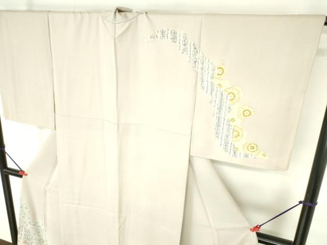 平和屋着物●訪問着　龍　道長花文　金銀彩　正絹　逸品　DABH0759op