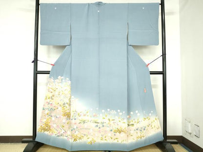 平和屋着物●本加賀友禅作家　百貫華峰　色留袖　花鳥文　暈し染め　正絹　逸品　DABH0761op