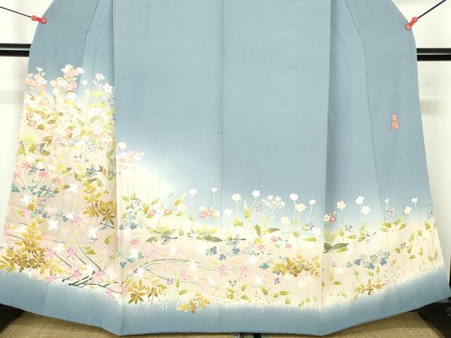 平和屋着物●本加賀友禅作家　百貫華峰　色留袖　花鳥文　暈し染め　正絹　逸品　DABH0761op