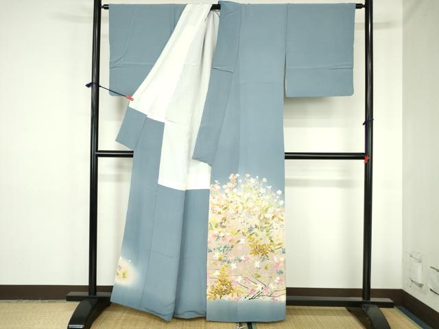 平和屋着物●本加賀友禅作家　百貫華峰　色留袖　花鳥文　暈し染め　正絹　逸品　DABH0761op