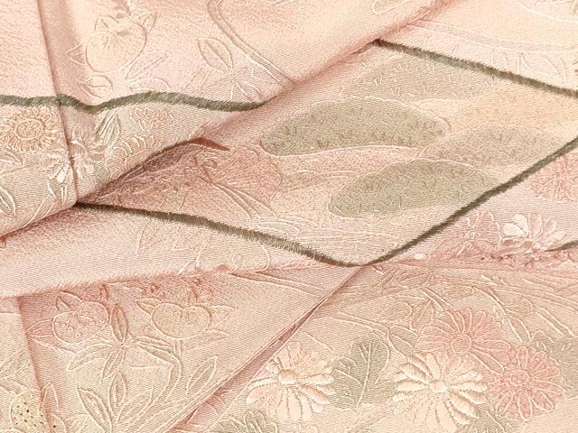 平和屋着物●中国三大刺繍　スワトウ刺繍　汕頭刺繍　相良刺繍　総刺繍　訪問着　蒔絵花文　正絹　逸品　DABH0762op