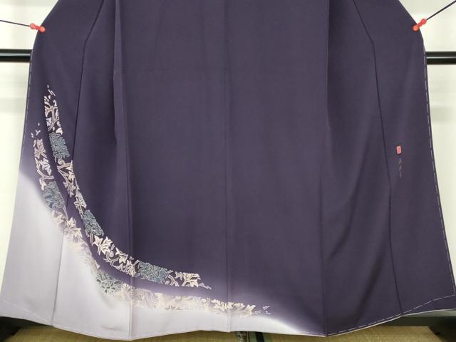 平和屋着物●本加賀友禅作家　菊田宏幸　訪問着　牡丹唐草　暈し染め　証紙付き　正絹　逸品　DABH0764op