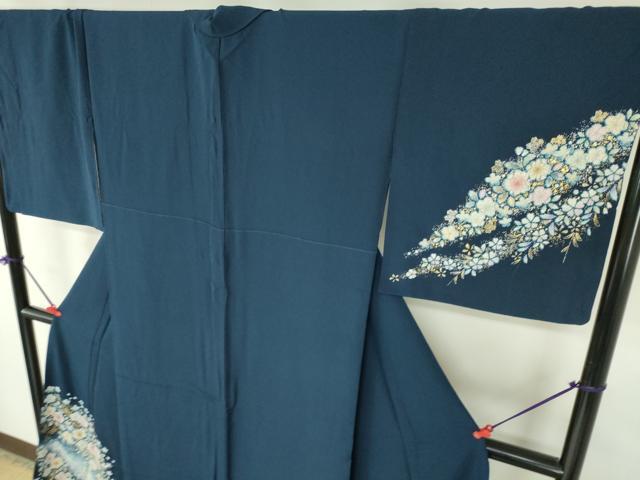 平和屋着物●越後十日町の一流染匠　桐屋・翠山工房　訪問着　絞り　辻が花　暈し染め　金彩　やまと誂製　ロング丈　正絹 逸品 DABH0766op