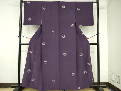 平和屋着物●上質な小紋　源氏香花文　金彩　正絹　逸品　DABH0768op