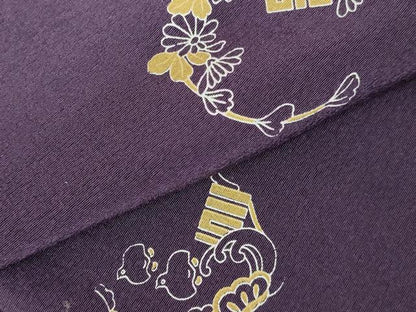 平和屋着物●上質な小紋　源氏香花文　金彩　正絹　逸品　DABH0768op