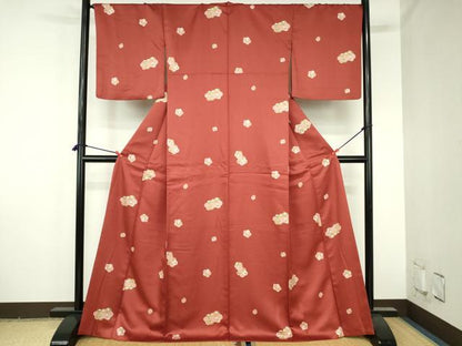 平和屋着物●上質な小紋　舞花　正絹　逸品　DABH0769op