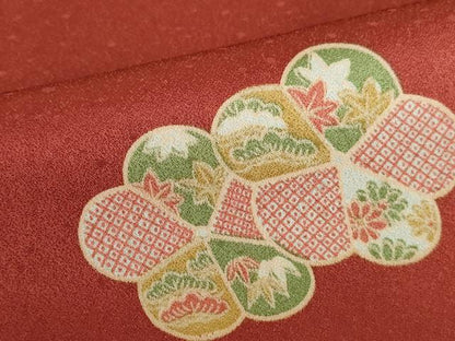 平和屋着物●上質な小紋　舞花　正絹　逸品　DABH0769op