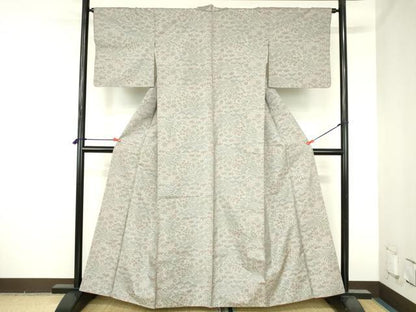 平和屋着物●本場大島紬　7マルキ　風景花松文　正絹　逸品　DABH0771op