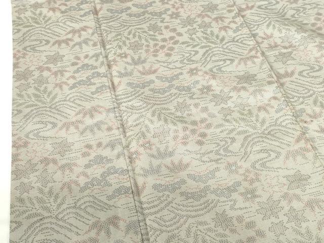平和屋着物●本場大島紬　7マルキ　風景花松文　正絹　逸品　DABH0771op