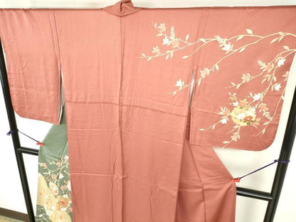 平和屋着物●訪問着　道長花筏文　暈し染め　金彩　正絹　逸品　DABH0773op