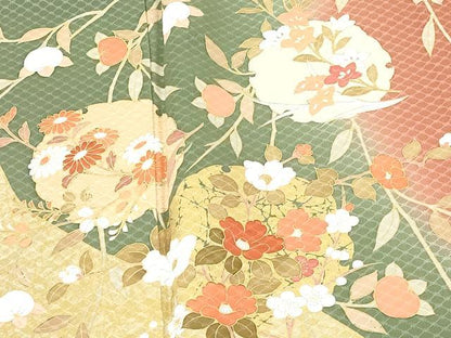 平和屋着物●訪問着　道長花筏文　暈し染め　金彩　正絹　逸品　DABH0773op