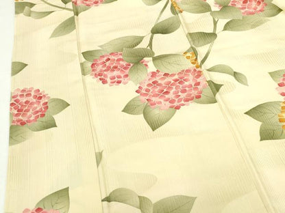 平和屋着物●上質な小紋　紫陽花　正絹　逸品　未使用　DABH0780op