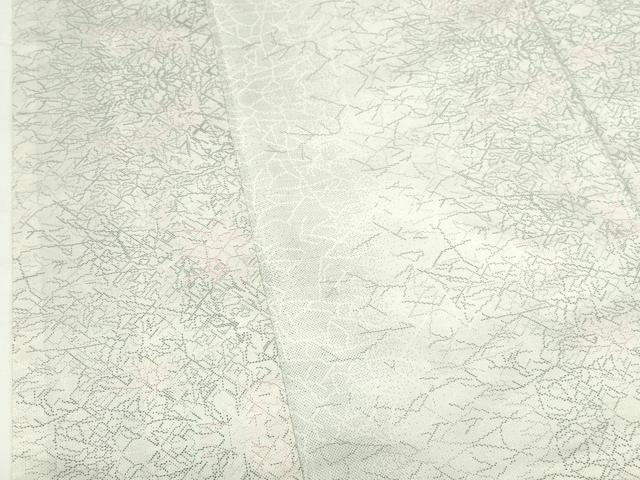 平和屋着物●本場大島紬　白大島　幾何学文様　正絹　逸品　DABH0786op