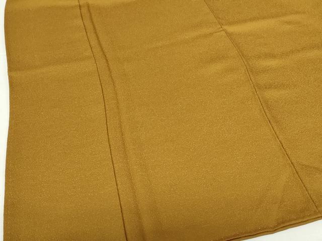 平和屋着物●上質な色無地　葉尽くし地紋　桑茶色　正絹　逸品　DABH0788op