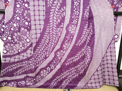 平和屋着物●豪華振袖　総絞り　舞花　正絹　逸品　DABH0792op