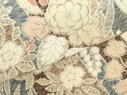 平和屋着物●上質な小紋　辻が花　間道　正絹　逸品　DABH0798op