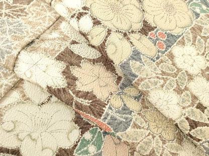 平和屋着物●上質な小紋　辻が花　間道　正絹　逸品　DABH0798op