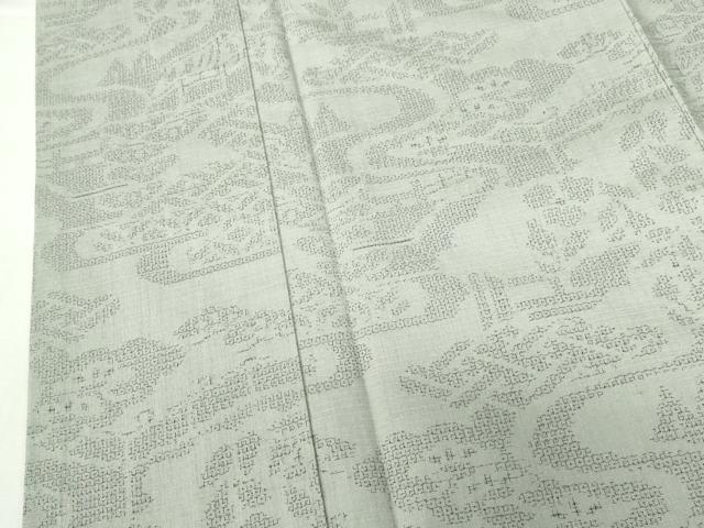 平和屋着物●結城紬　80亀甲　流水松文　正絹　逸品　DABH0799op