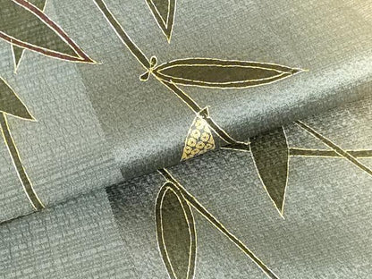 平和屋着物●訪問着　枝葉文　暈し染め　金彩　正絹　逸品　DABH0802op