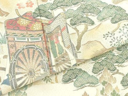 平和屋着物●豪華色留袖　寿光織　源氏の宴　暈し染め　金糸　正絹　逸品　DABH0805op