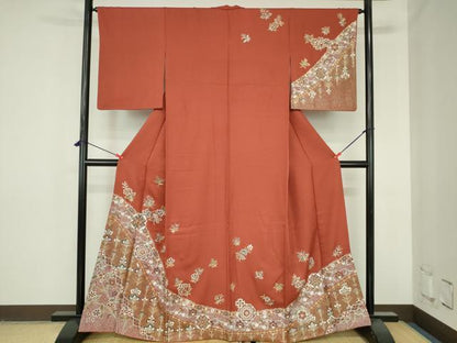 平和屋着物●訪問着　正倉院花文　金彩　鈴乃屋扱い　正絹　逸品　DABH0807op