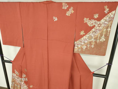 平和屋着物●訪問着　正倉院花文　金彩　鈴乃屋扱い　正絹　逸品　DABH0807op