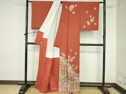 平和屋着物●訪問着　正倉院花文　金彩　鈴乃屋扱い　正絹　逸品　DABH0807op