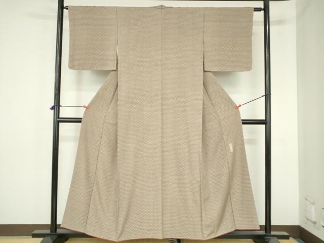 平和屋着物●江戸小紋　絵紗小紋　亀甲文　正絹　逸品　DABH0808op