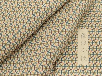 平和屋着物●江戸小紋　絵紗小紋　亀甲文　正絹　逸品　DABH0808op