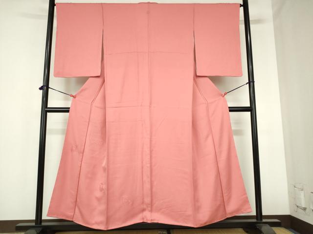 平和屋着物●中国三大刺繍　スワトウ刺繍　汕頭刺繍　総刺繍　色留袖　貝桶花文　甚三紅色　正絹　逸品　DABH0818op