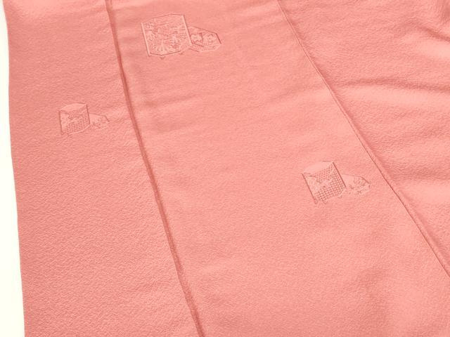 平和屋着物●中国三大刺繍　スワトウ刺繍　汕頭刺繍　総刺繍　色留袖　貝桶花文　甚三紅色　正絹　逸品　DABH0818op