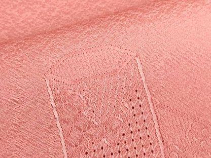 平和屋着物●中国三大刺繍　スワトウ刺繍　汕頭刺繍　総刺繍　色留袖　貝桶花文　甚三紅色　正絹　逸品　DABH0818op