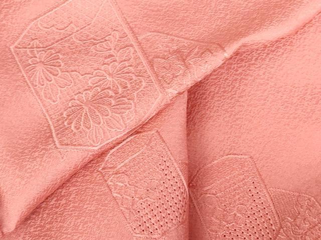 平和屋着物●中国三大刺繍　スワトウ刺繍　汕頭刺繍　総刺繍　色留袖　貝桶花文　甚三紅色　正絹　逸品　DABH0818op