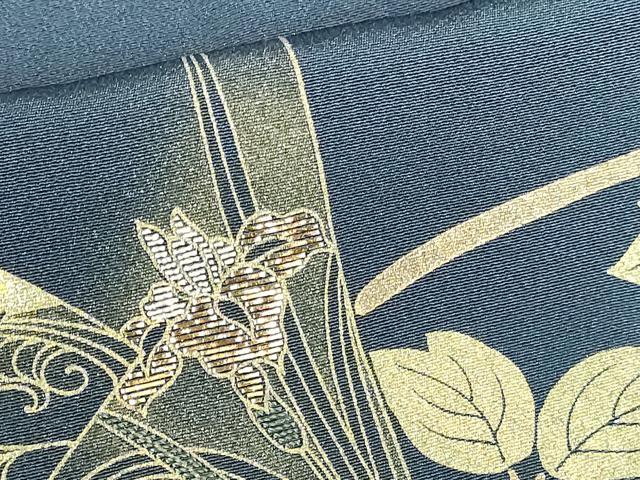 平和屋着物●訪問着　竹屋町刺繍　地紙花鳥文　金彩　正絹　逸品　DABH0820op