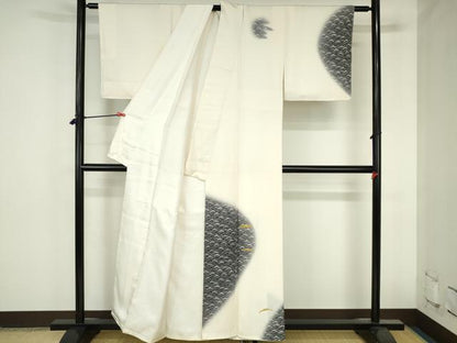 平和屋着物●訪問着　雪芝文　暈し染め　金彩　正絹　逸品　未使用　DABH0824op