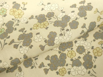 平和屋着物●上質な小紋　舞花　金彩　正絹　逸品　DABH0829op