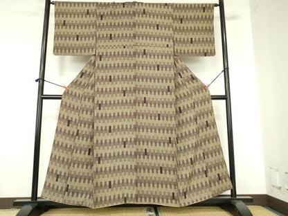 平和屋着物●上質な小紋　七宝間道　正絹　逸品　DABH0832op