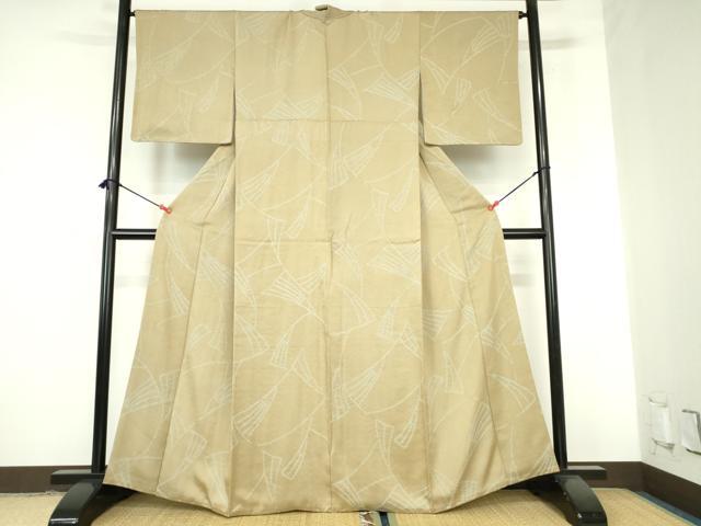 平和屋着物●上質な小紋　絞り　扇散らし　正絹　逸品　DABH0835op