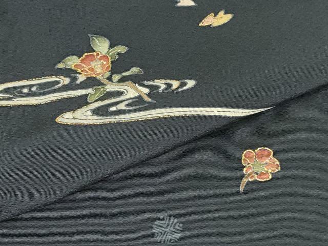 平和屋着物●訪問着　流水花文　金彩　正絹　逸品　未使用　DABH0836op