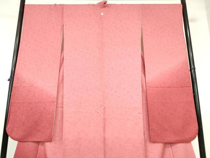 平和屋着物●豪華振袖　花鳥地紋　暈し染め　さが美扱い　正絹　逸品　DABH0840op