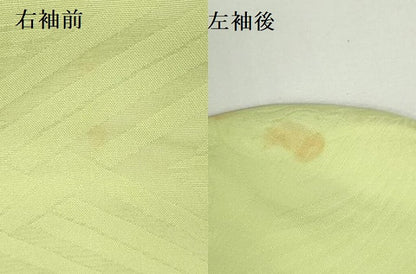 平和屋着物●豪華振袖　鳳凰桐花菱地紋　若苗色　正絹　逸品　DABH0841op