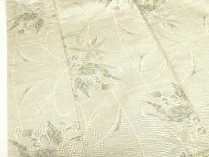 平和屋着物●本場大島紬　白大島　9マルキ　総絣　草花　証紙付き　正絹　逸品　DABH0851op