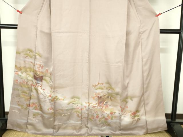 平和屋着物●訪問着　御所車花松文　暈し染め　金彩　正絹　逸品　DABH0858op