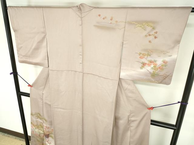 平和屋着物●訪問着　御所車花松文　暈し染め　金彩　正絹　逸品　DABH0858op