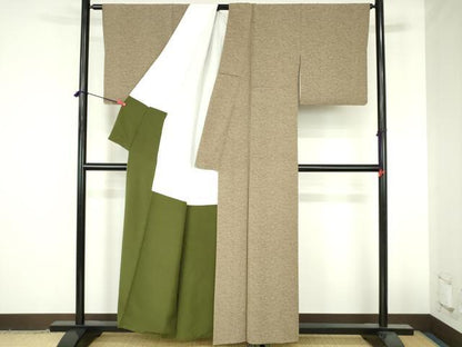 平和屋着物●上質な小紋　立波文　正絹　逸品　DABH0859op