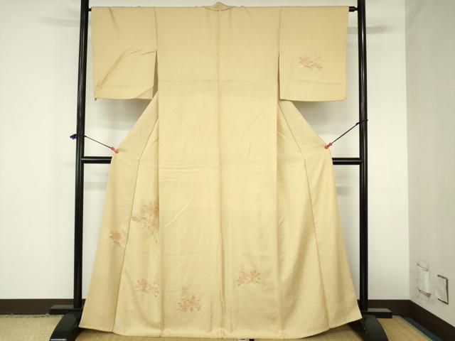 平和屋着物●中国三大刺繍　スワトウ刺繍　汕頭刺繍　総刺繍　訪問着　草花　正絹　逸品　DABH0863op