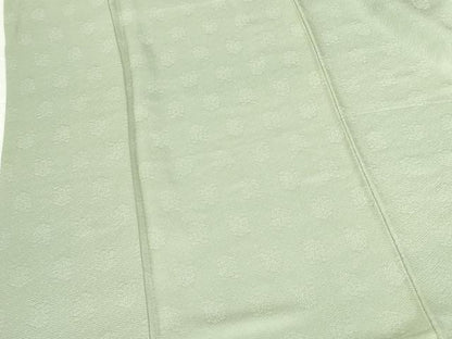 平和屋着物●上質な色無地　紗綾形花地紋　薄萌葱色　正絹　逸品　DABH0876op