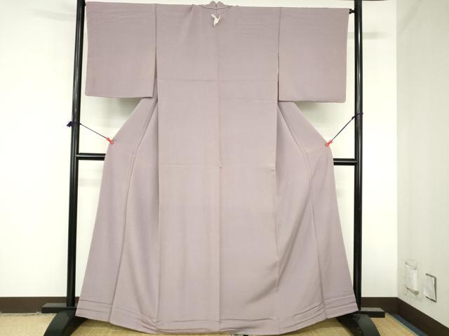 平和屋着物●上質な色無地　霞地紋　紅藤色　正絹　逸品　未使用　DABH0877op